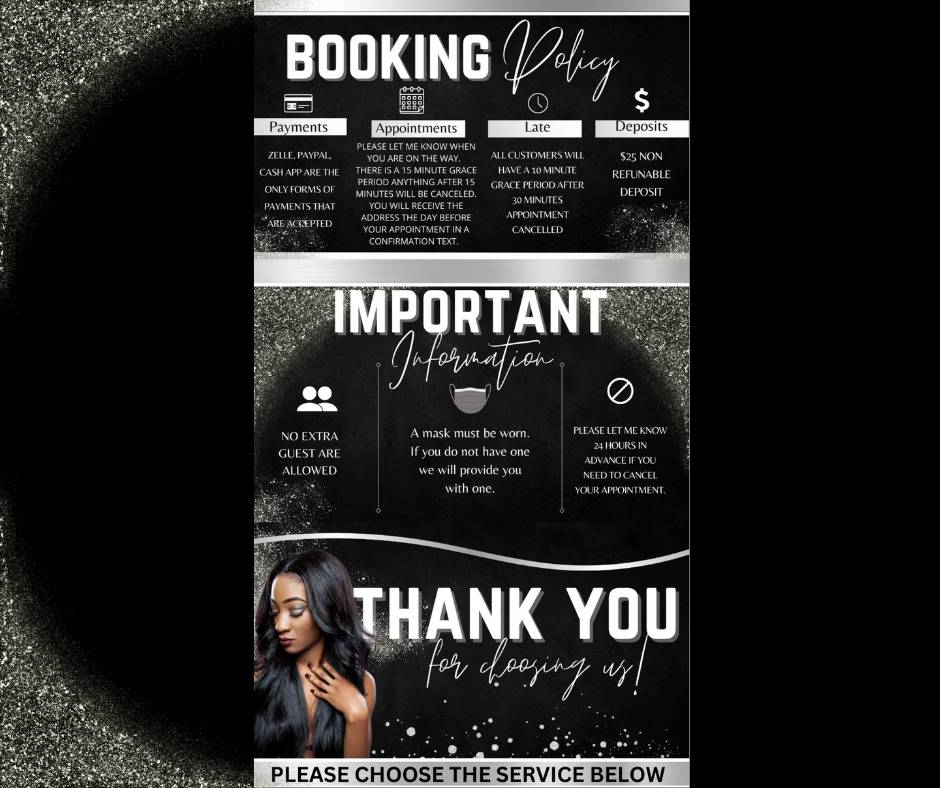 Black and Silver Glam Acuity Scheduling