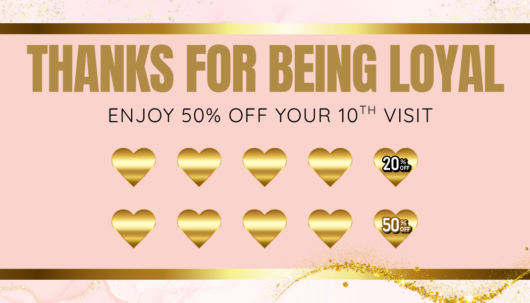 Pink Marble Loyalty Cards
