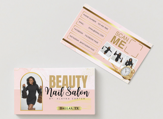 Pink Marble Business Card